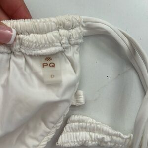 White scrunch PQ SWIM bikini top